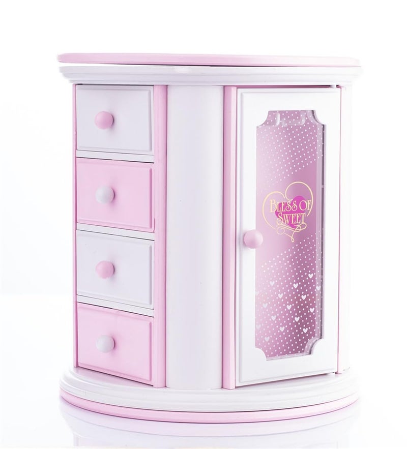 Renawe Girls Musical Jewelry Box Necklace Storage Accessories Gifts Cute Kids Jewelry Boxes for Little Girl Toddler Children Jewelry Organizer Best Girls Birthday Gift Stuff Child Music Jewelry Box - Image 3